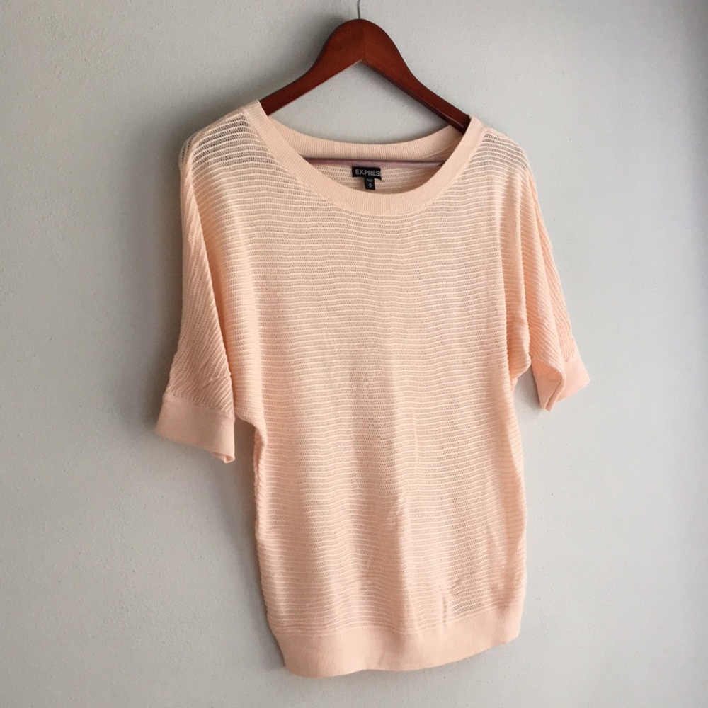 Slouchy short sleeve sweater - Express